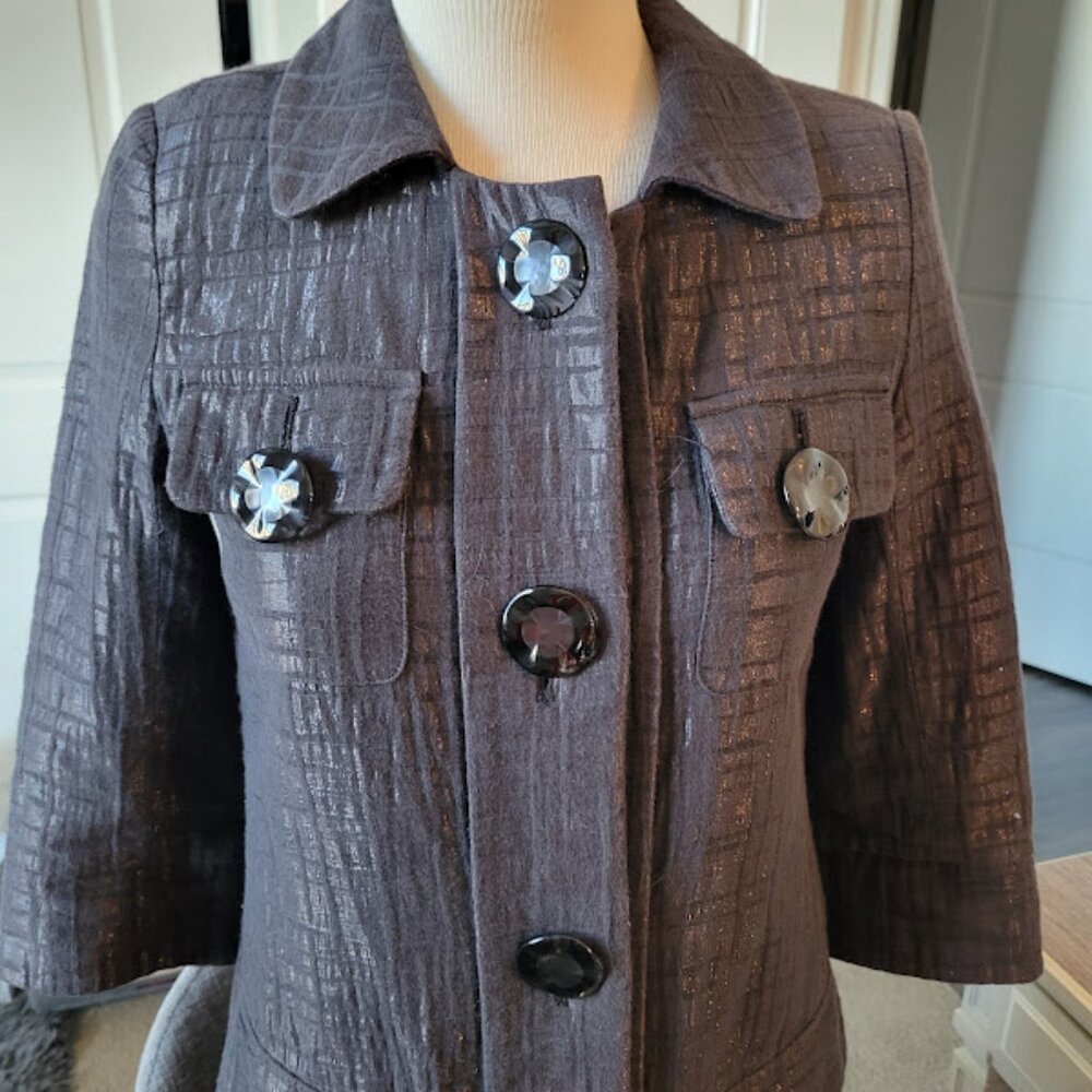 Vtg Jackie O Vertigo Paris Coat Small